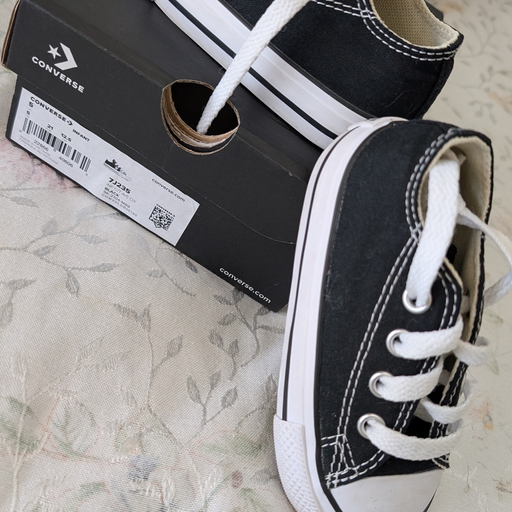 Converse Kids Black and White Sneakers